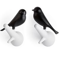 вешалки настенные sparrow 2 шт. белые-черные в Москве