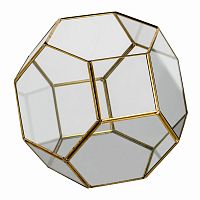флорариум стеклянный с золотом в винтажном стиле honeycomb в Москве