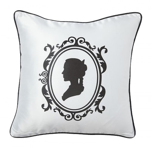 подушка с принтом ladies' profile white в Москве
