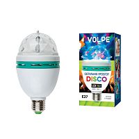 светодиодный светильник-проектор (09839) volpe disko uli-q301 03w/rgb/e27 white в Москве