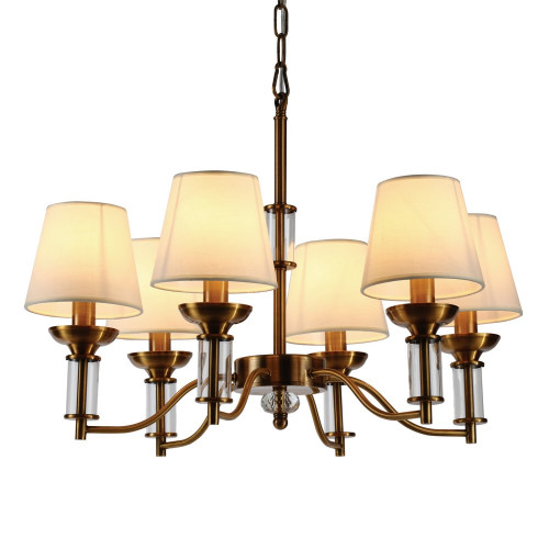 люстра walters 6 от delight collection прозрачная/бежевая/латунь в Москве