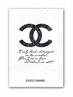 постер drink champagne. coco chanel а3 в Москве