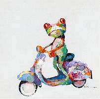 картина маслом лягушка и мопед в Москве