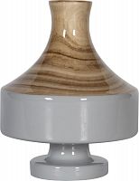 ваза настольная rustic chic vase wood grey в Москве