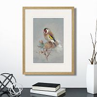 картина: goldfinch on a thistle, 1886г. в Москве