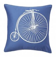 подушка с ретро-велосипедом retro bicycle blue в Москве