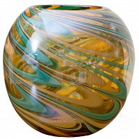 ваза стеклянная (цветная) 23*26 в Москве