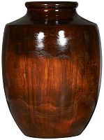ваза деревянная объемная с широким горлышком 37х52 см tayra коричневая в Москве