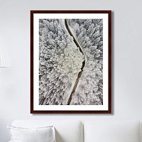 картина: winter road view в Москве