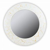 зеркало белое круглое диаметр 90 см с золотым декором fashion white gold в Москве