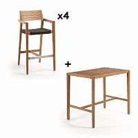 комплект мебели: стол и 4 стула pack 614 cybille от la forma (ex julia grup) в Москве