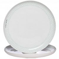 тарелка белая с бирюзовым рисунком 30*30*3,3 в Москве