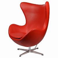 кресло arne jacobsen style egg chair красное в Москве