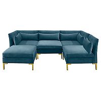 диван zara sectional угловой синий в Москве