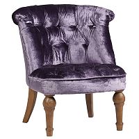 кресло sophie tufted slipper chair вельвет фиолетовое в Москве