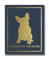 постер french dog на синем фоне a3 в Москве