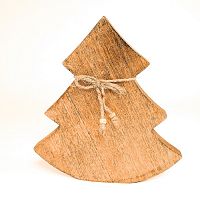 украшение новогоднее ель деревянная wooden tree, 23х23х2,5 см в Москве