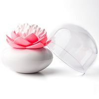 контейнер для хранения ватных палочек lotus белый-розовый в Москве