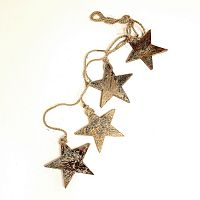 гирлянда новогодняя подвесная звезды золотые golden stars, 65 см в Москве