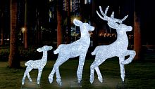 световая фигура 3d олень - белый мама в Москве