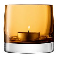 подсвечник стеклянный охра для чайной свечи light colour, 8,5 см в Москве