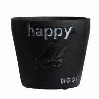 цветочный горшок happy чёрный в Москве