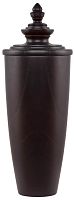 ваза деревянная с фигурной крышкой 22,5х62 см anri темно-коричневая в Москве