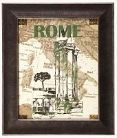 постер в раме city stops rome в Москве