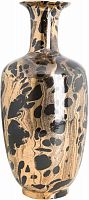 ваза керамическая классическая с высоким горлышком и рисунком 39 см leopard бежевая в Москве