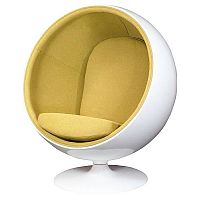 кресло eero ball chair бело-горчичное в Москве