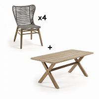 комплект мебели pack 621 brilliant стол + 4 стула от la forma (ex julia grup) в Москве