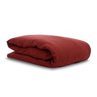 пододеяльник изо льна бордового цвета essential 150х200 в Москве