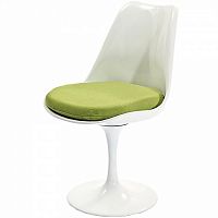 стул eero saarinen style tulip chair зеленая подушка в Москве