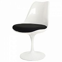 стул eero saarinen style tulip chair черная подушка в Москве