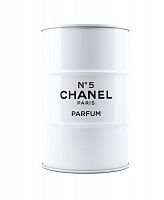 Бочка Chanel white & black M Белая Крышка