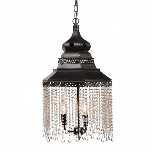 люстра подвесная черная с хрустальными подвесками chandelier в Москве