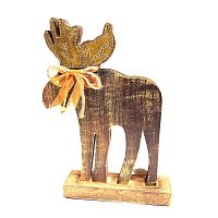 украшение новогоднее деревянное олень reindeer, 29х19х6 см в Москве