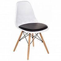 стул деревянный pc-011 белый / черный (eames style) в Москве