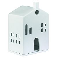 подсвечник-домик белый с круглыми окном light house round door в Москве