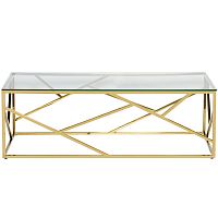 стол журнальный h-bridge gold 120*60*40см золотой в Москве