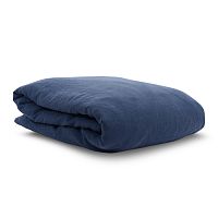 пододеяльник изо льна темно-синего цвета essential 150х200 в Москве