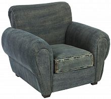 кресло san francisco denim armchair серое в Москве