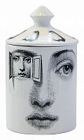 подсвечник белый с крышкой лицо в окне пьеро форназетти segreto candle, 30 см в Москве