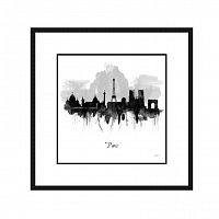 постер paris in black and white черный в Москве