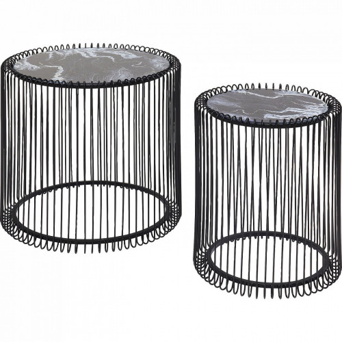 столик приставной wire черный 45x45x46 в Москве