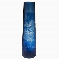 ваза стеклянная (синяя) 75*20 в Москве