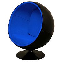 кресло eero ball chair синее с черным в Москве