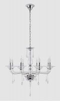 подвесная люстра crystal lux monica sp8 chrome/transparent в Москве