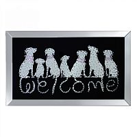 постер декоративный со стразами собаки welcome 120х70см в Москве