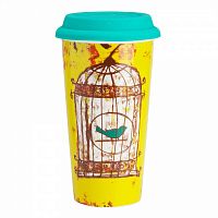 термостакан с силиконовой крышкой bird in cage в Москве